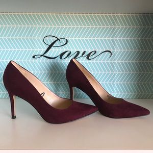 Burgundy pumps